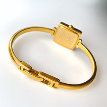 Load image into Gallery viewer, Vintage 1997 Gold-Plated Gucci Bangle Quartz Watch with Square Dial - Boxed
