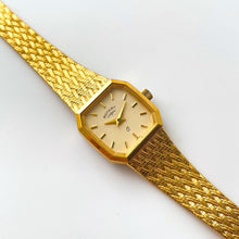 Load image into Gallery viewer, Ladies&#39; Rotary Quartz Watch With Octagon Dial and Gold-Plated Integrated Bracelet
