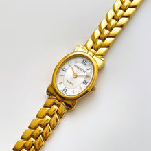 Load image into Gallery viewer, Vintage 1990s Gold-Plated Ladies&#39; Nina Ricci Quartz Watch with Oval Mother of Pearl Dial
