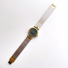 Load image into Gallery viewer, Vintage Two-Tone Christian Dior Ladies&#39; Quartz Watch with Round Metallic Blue Dial
