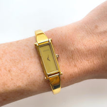 Load image into Gallery viewer, Gold-Tone Gucci Bangle Quartz Watch with Rectangular Dial
