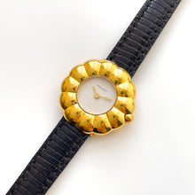 Load image into Gallery viewer, Vintage 1990s Gold-Plated Ladies&#39; Nina Ricci Quartz Watch with Black and Blue Leather Straps
