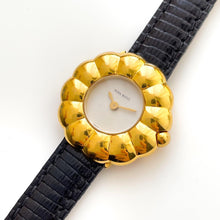 Load image into Gallery viewer, Vintage 1990s Gold-Plated Ladies&#39; Nina Ricci Quartz Watch with Black and Blue Leather Straps
