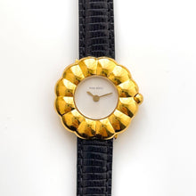 Load image into Gallery viewer, Vintage 1990s Gold-Plated Ladies&#39; Nina Ricci Quartz Watch with Black and Blue Leather Straps
