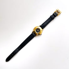 Load image into Gallery viewer, Ladies&#39; Vintage 90s Gold-Plated Fendi Quartz Watch with Black Dial and Leather Strap - Boxed
