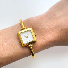 Load image into Gallery viewer, Vintage 1997 Gold-Plated Gucci Bangle Quartz Watch with Square Dial - Boxed
