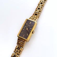 Load image into Gallery viewer, 1990s Ladies&#39; Gold-Plated Seiko Quartz Watch with Brown Rectangular Dial
