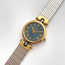 Load image into Gallery viewer, Vintage Two-Tone Christian Dior Ladies&#39; Quartz Watch with Round Metallic Blue Dial
