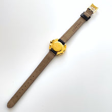 Load image into Gallery viewer, Vintage 1990s Gold-Plated Ladies&#39; Nina Ricci Quartz Watch with Black and Blue Leather Straps
