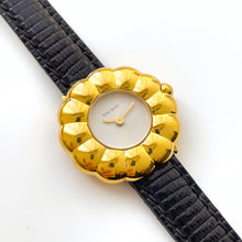 Load image into Gallery viewer, Vintage 1990s Gold-Plated Ladies&#39; Nina Ricci Quartz Watch with Black and Blue Leather Straps
