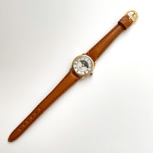 Load image into Gallery viewer, Vintage 90s Ladies&#39; Imado Sun &amp; Moon Phase Quartz Watch with Brown Leather Strap
