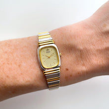 Load image into Gallery viewer, 1990s Ladies&#39; Two-Tone Seiko Quartz Watch with Gold Dial
