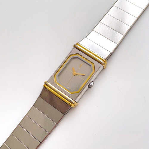 Rare Vintage 90s Two-Tone Yves Saint Laurent Ladies' Reverso Quartz Watch