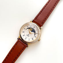 Load image into Gallery viewer, Ladies&#39; Vintage Gold-Plated Lorus Sun &amp; Moon Phase Quartz Watch
