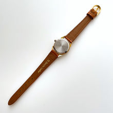 Load image into Gallery viewer, Vintage 90s Ladies&#39; Imado Sun &amp; Moon Phase Quartz Watch with Brown Leather Strap
