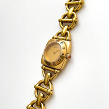 Load image into Gallery viewer, Vintage 1990s Gucci 6300L Quartz Watch with Gold-Plated Bracelet
