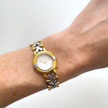 Load image into Gallery viewer, Vintage 1990s Yves Saint Laurent Ladies&#39; Quartz Watch with Two-Tone Bracelet and Textured Dial
