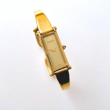 Load image into Gallery viewer, Vintage Ladies&#39; Gold-Plated Gucci 1500 Bangle Quartz Watch with Gold Rectangular Dial
