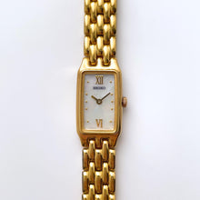 Load image into Gallery viewer, Thin Vintage 1990s Gold-Plated Ladies&#39; Seiko Quartz Watch with Mother of Pearl Dial
