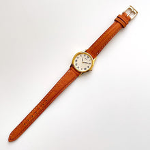 Load image into Gallery viewer, Vintage Gold-Plated Ladies&#39; Seiko Quartz Watch with Brown Leather Strap
