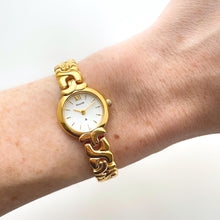 Load image into Gallery viewer, Vintage Ladies&#39; Gold-Plated Accurist Quartz Watch with White Round Dial
