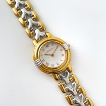 Load image into Gallery viewer, Vintage 1990s Yves Saint Laurent Ladies&#39; Quartz Watch with Two-Tone Bracelet and Textured Dial
