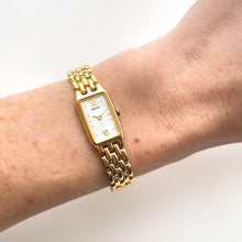 Load image into Gallery viewer, Thin Vintage 1990s Gold-Plated Ladies&#39; Seiko Quartz Watch with Mother of Pearl Dial
