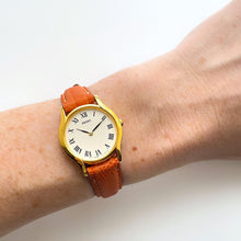 Load image into Gallery viewer, Vintage Gold-Plated Ladies&#39; Seiko Quartz Watch with Brown Leather Strap
