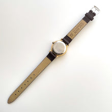 Load image into Gallery viewer, Vintage Ladies&#39; Gold-Plated Lorus Sun &amp; Moon Quartz Watch with Brown Leather Strap
