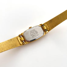 Load image into Gallery viewer, Tiny Vintage Gold-Plated Ladies&#39; Seiko Quartz Watch with Black Rectangular Dial
