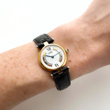 Load image into Gallery viewer, Vintage Ladies&#39; Cartier Must Vendome Vermeil - Gold-Plated Silver 925 with Black Dial - With Papers
