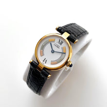 Load image into Gallery viewer, Vintage Ladies&#39; Cartier Must Vendome Vermeil - Gold-Plated Silver 925 with Black Dial - With Papers
