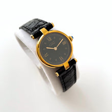 Load image into Gallery viewer, Cartier Must Vendome Vermeil - Gold-Plated Silver 925 with Black Dial - With box and Papers
