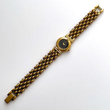 Load image into Gallery viewer, Vintage 1990s Gold-Plated Ladies&#39; Seiko Quartz Watch with Tiny Black Dial - Boxed
