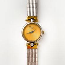 Load image into Gallery viewer, Vintage 1990 Two-Tone Christian Dior Ladies&#39; Quartz Watch with Round Gold Dial - Boxed
