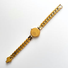 Load image into Gallery viewer, Rare 90s Gold-Plated Seiko Exceline Jewellery Quartz Watch with Round Dial, Intricate Bracelet and 6 Diamonds
