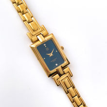 Load image into Gallery viewer, Vintage 1990s Gold-Plated Ladies&#39; Givenchy Watch with Blue Dial and Quartz Movement
