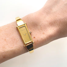 Load image into Gallery viewer, Vintage Ladies&#39; Gold-Plated Gucci 1500L Bangle Quartz Watch with Gold Rectangular Dial
