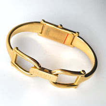 Load image into Gallery viewer, Vintage Ladies&#39; Gold-Plated Gucci 1500L Bangle Quartz Watch with Gold Rectangular Dial
