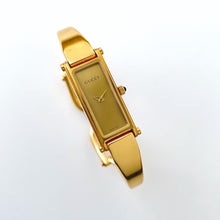 Load image into Gallery viewer, Vintage Ladies&#39; Gold-Plated Gucci 1500L Bangle Quartz Watch with Gold Rectangular Dial
