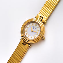 Load image into Gallery viewer, Vintage 1990s Gold-Plated Christian Dior 3051 Ladies&#39; Quartz Watch with Round Sector Dial
