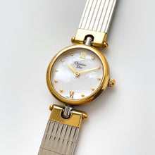 Load image into Gallery viewer, Vintage 1990s Two-Tone Christian Dior 3025 Ladies&#39; Quartz Watch with Round Mother of Pearl Dial
