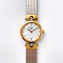 Load image into Gallery viewer, Vintage 1990s Two-Tone Christian Dior 3025 Ladies&#39; Quartz Watch with Round Mother of Pearl Dial
