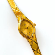 Load image into Gallery viewer, Vintage Gold-Plated Ladies&#39; Citizen Quartz Watch with Gold Dial and Integrated Bracelet
