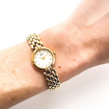 Load image into Gallery viewer, Vintage Gold-Plated Ladies&#39; Citizen Quartz Watch with Round Mother of Pearl Dial
