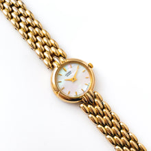 Load image into Gallery viewer, Vintage Gold-Plated Ladies&#39; Citizen Quartz Watch with Round Mother of Pearl Dial
