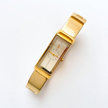 Load image into Gallery viewer, Vintage 90s Yves Saint Laurent Ladies&#39; Quartz Watch with Gold-Plated Bangle Bracelet and Cream Dial
