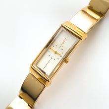 Load image into Gallery viewer, Vintage 90s Yves Saint Laurent Ladies&#39; Quartz Watch with Gold-Plated Bangle Bracelet and Cream Dial
