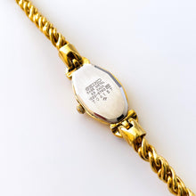 Load image into Gallery viewer, Very Rare 90s Gold-Plated Seiko Jewellery Quartz Watch with Tiny Dial, Thin Bracelet 2 Rubies and 2 Diamonds
