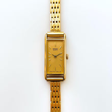 Load image into Gallery viewer, Vintage 1990s Gold-Plated Ladies&#39; Seiko Quartz Watch With Rectangular Dial
